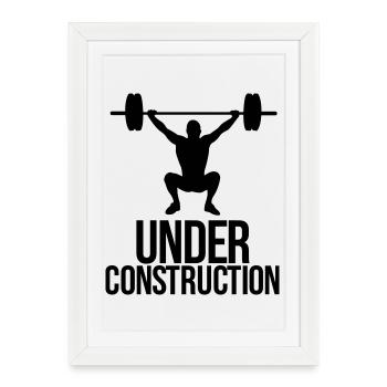 under construction - Framed poster (27 × 37 cm) - white - Front
