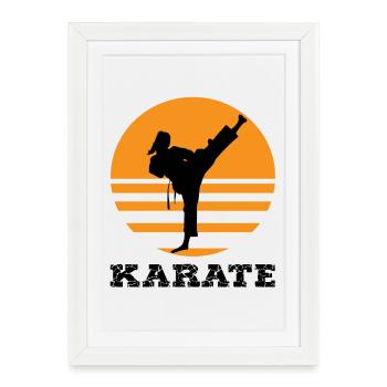 karate - Framed poster (27 × 37 cm) - white - Front
