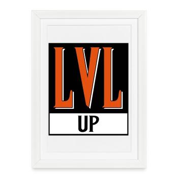level up nerd cod - Framed poster (27 × 37 cm) - white - Front