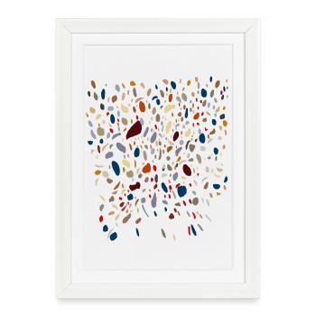 Dot Pattern - Mosaic Organic - Framed poster (27 × 37 cm) - white - Front
