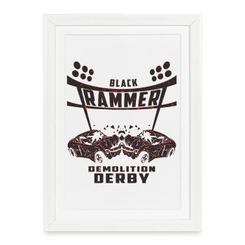 Rammer noir - Affiche encadrée (27 × 37 cm) - blanc - Devant