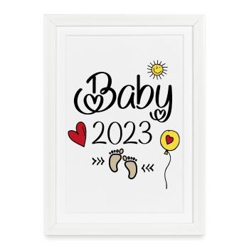 Bébé 2023 - Affiche encadrée (27 × 37 cm) - blanc - Devant