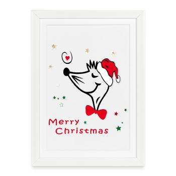 Noël, joyeux Noël - Affiche encadrée (27 × 37 cm) - blanc - Devant