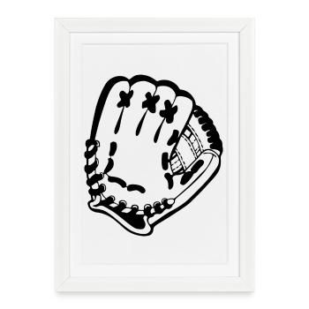 Baseball - Framed poster (27 × 37 cm) - white - Front