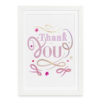 thank you, thank you - Framed poster (27 × 37 cm) - white - Front
