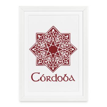 Cordoue 2 (rouge) - Affiche encadrée (27 × 37 cm) - blanc - Devant