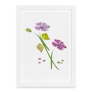 Blumen, Flowers - Framed poster (27 × 37 cm) - white - Front