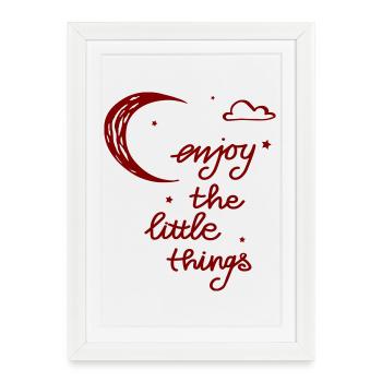 enjoy the little Things - Framed poster (27 × 37 cm) - white - Front