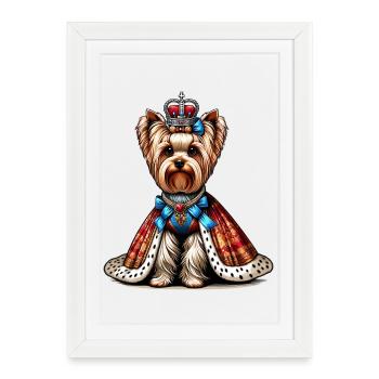 Yorkshire Terrier Princess - Framed poster (27 × 37 cm) - white - Front