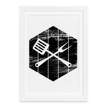 Cooking - Framed poster (27 × 37 cm) - white - Front