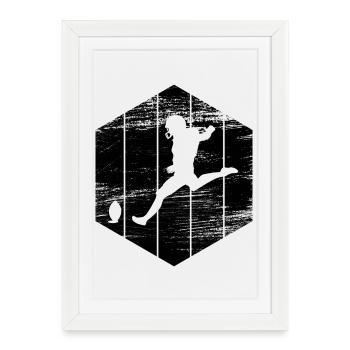 Football - Affiche encadrée (27 × 37 cm) - blanc - Devant