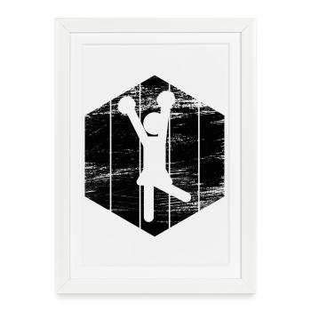 Figurines de pom-pom girl - Affiche encadrée (27 × 37 cm) - blanc - Devant
