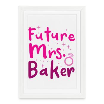 Mrs. Baker - Framed poster (27 × 37 cm) - white - Front