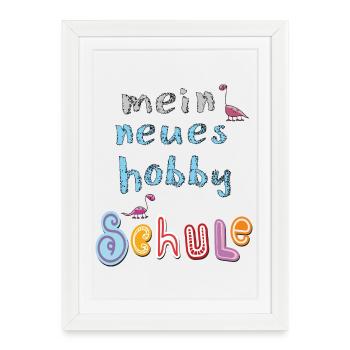 School School Child - Framed poster (27 × 37 cm) - white - Front