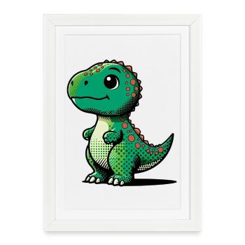 Dinosaur - Framed poster (27 × 37 cm) - white - Front