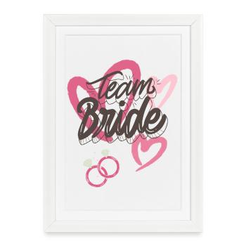Cute Bride to Be Sweatshirt, TeamBride - Framed poster (27 × 37 cm) - white - Front