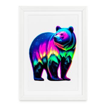 Bear - Framed poster (27 × 37 cm) - white - Front