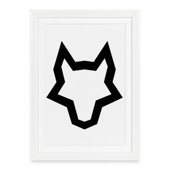 LOGO of the wolf - Framed poster (27 × 37 cm) - white - Front