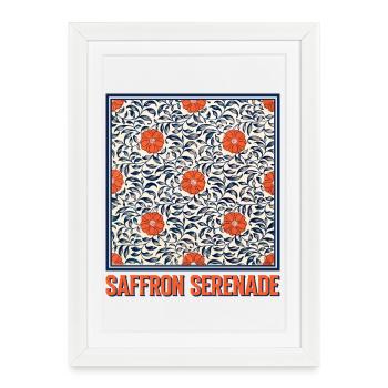 Sérénade au safran Botanicals - Affiche encadrée (27 × 37 cm) - blanc - Devant
