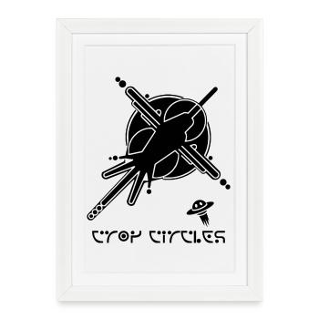 Cosmic Graffiti Crop Circle - Framed poster (27 × 37 cm) - white - Front