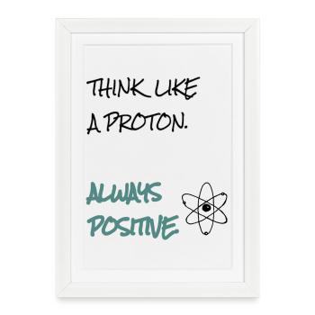Positivité abstraite du design motivationnel - Affiche encadrée (27 × 37 cm) - blanc - Devant