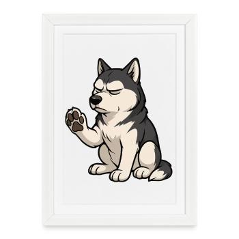 Husky Huskies Husky Owners Husky Owners Husky Fans - Framed poster (27 × 37 cm) - white - Front
