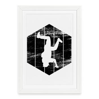 Breakdancers - Framed poster (27 × 37 cm) - white - Front