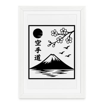 Katate Paysage - Affiche encadrée (27 × 37 cm) - blanc - Devant