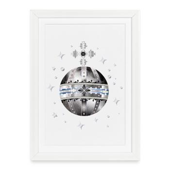 Noble orb – historical royal ornament - Framed poster (27 × 37 cm) - white - Front