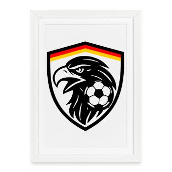 Germany Football Eagles - Framed poster (27 × 37 cm) - white - Front