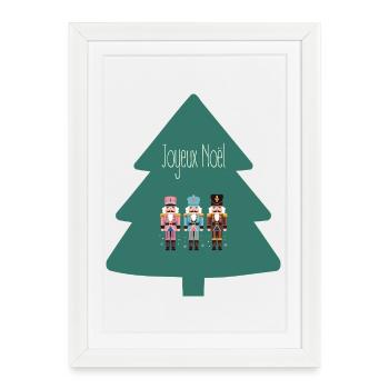 Merry Christmas - Affiche encadrée (27 × 37 cm) - blanc - Devant