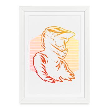 Motocross motif with recognition value - Framed poster (27 × 37 cm) - white - Front