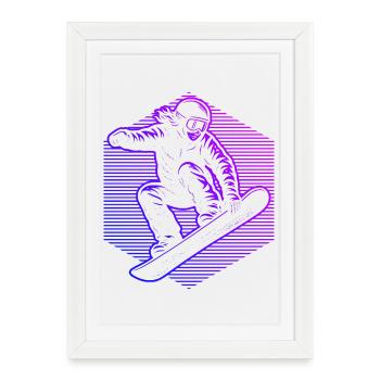 Déclaration pour tous les snowboardeurs - Affiche encadrée (27 × 37 cm) - blanc - Devant