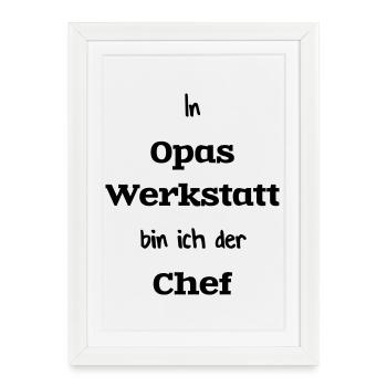In grandpa's workshop - Framed poster (27 × 37 cm) - white - Front