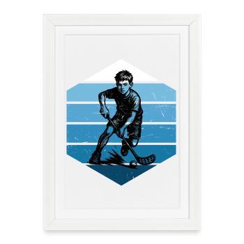 Floorball Love to Wear - Framed poster (27 × 37 cm) - white - Front