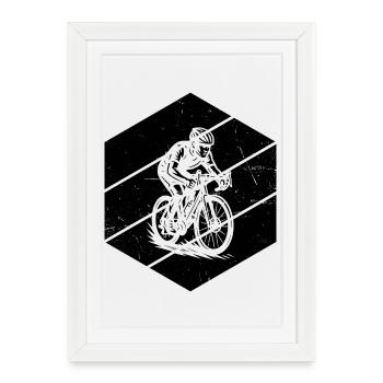 Statement for all road bikes - Framed poster (27 × 37 cm) - white - Front