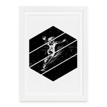 Direct Handball Statement for Women - Framed poster (27 × 37 cm) - white - Front