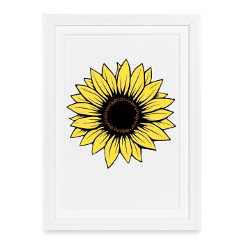 Flower Yellow Flower Flowers Sunflower Blossom - Framed poster (27 × 37 cm) - white - Front