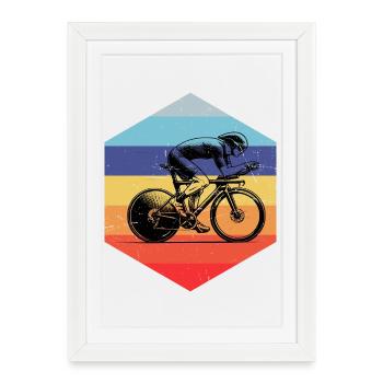 Simple road bike timeless design - Framed poster (27 × 37 cm) - white - Front