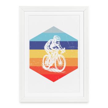 J'adore les vélos de route, super design pour les vélos de course ! - Affiche encadrée (27 × 37 cm) - blanc - Devant