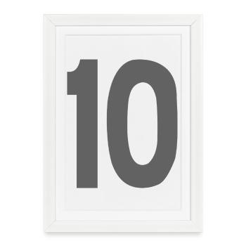 10 Numéros - Affiche encadrée (27 × 37 cm) - blanc - Devant