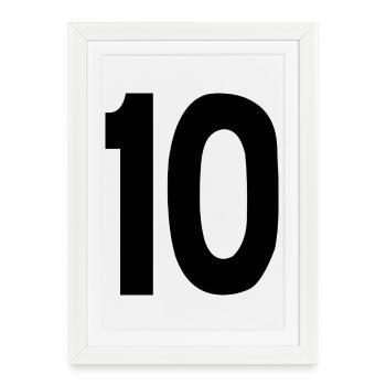 10 Ten - Affiche encadrée (27 × 37 cm) - blanc - Devant