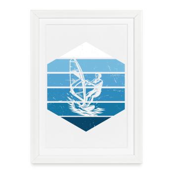 Windsurfing style for every occasion - Framed poster (27 × 37 cm) - white - Front