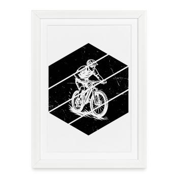 Une inspiration cool pour le VTT - Affiche encadrée (27 × 37 cm) - blanc - Devant