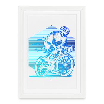 Simple road bike timeless design - Framed poster (27 × 37 cm) - white - Front