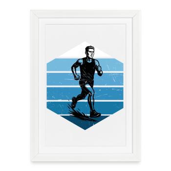 Running vibes for races - Framed poster (27 × 37 cm) - white - Front