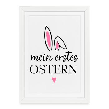 My First Easter | Outfit first Easter baby - Framed poster (27 × 37 cm) - white - Front