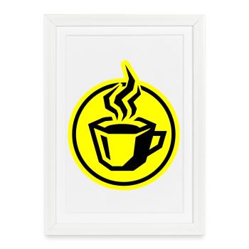 Icône du café - Affiche encadrée (27 × 37 cm) - blanc - Devant