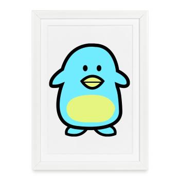 Penguin Comic - Framed poster (27 × 37 cm) - white - Front