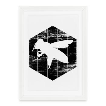 Bee sketch - Framed poster (27 × 37 cm) - white - Front